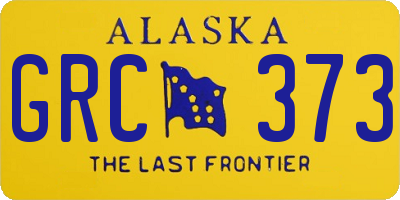 AK license plate GRC373