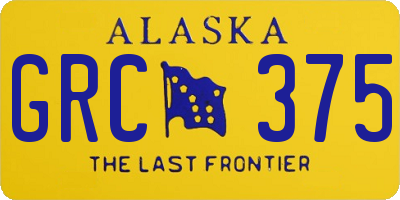 AK license plate GRC375