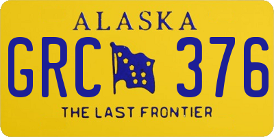 AK license plate GRC376