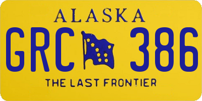 AK license plate GRC386