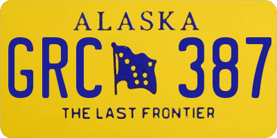 AK license plate GRC387