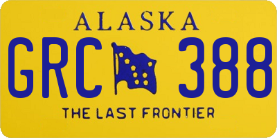 AK license plate GRC388