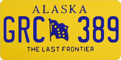 AK license plate GRC389