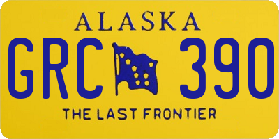 AK license plate GRC390