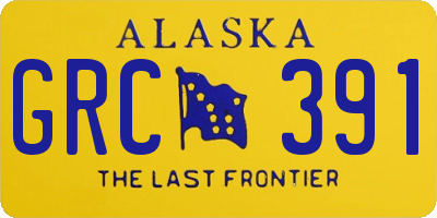 AK license plate GRC391