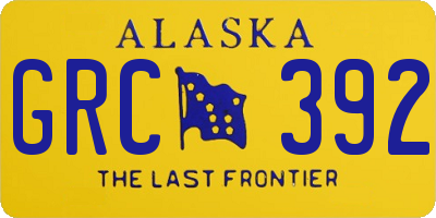 AK license plate GRC392