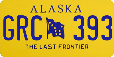 AK license plate GRC393