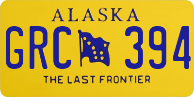 AK license plate GRC394