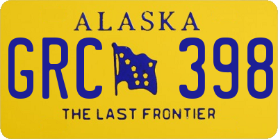 AK license plate GRC398