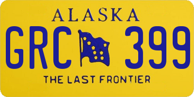 AK license plate GRC399