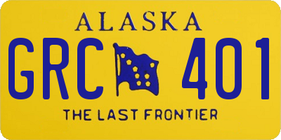 AK license plate GRC401