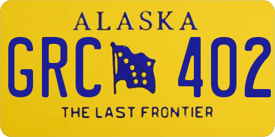 AK license plate GRC402