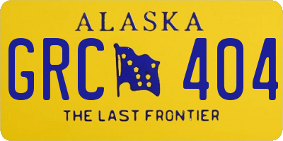 AK license plate GRC404