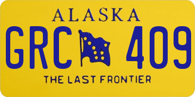 AK license plate GRC409