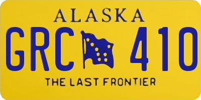 AK license plate GRC410