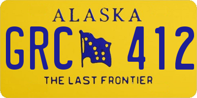 AK license plate GRC412