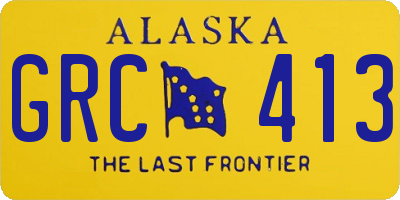 AK license plate GRC413