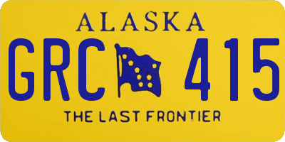 AK license plate GRC415