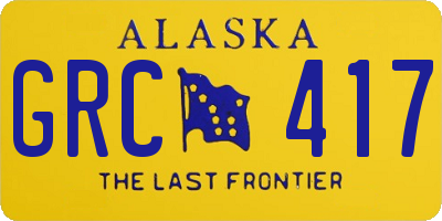 AK license plate GRC417