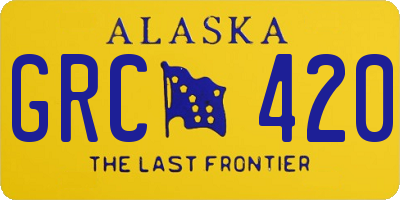 AK license plate GRC420