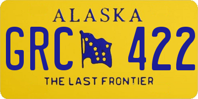 AK license plate GRC422