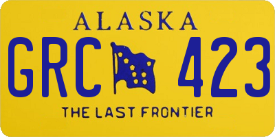 AK license plate GRC423
