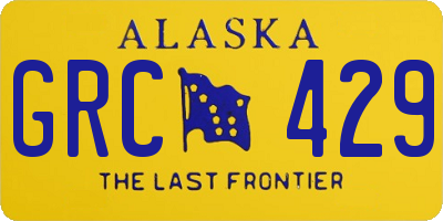 AK license plate GRC429