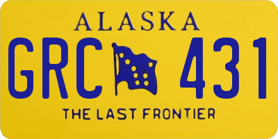 AK license plate GRC431