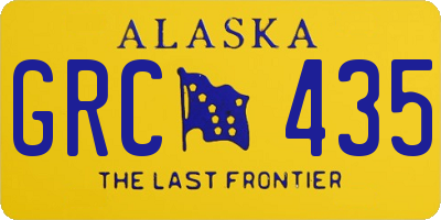 AK license plate GRC435