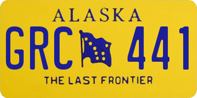 AK license plate GRC441