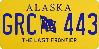 AK license plate GRC443