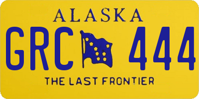 AK license plate GRC444