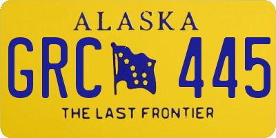 AK license plate GRC445