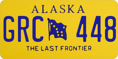 AK license plate GRC448