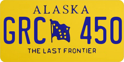 AK license plate GRC450