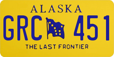 AK license plate GRC451