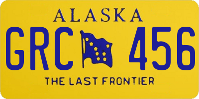 AK license plate GRC456