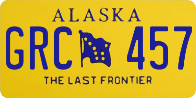 AK license plate GRC457