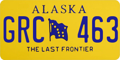 AK license plate GRC463