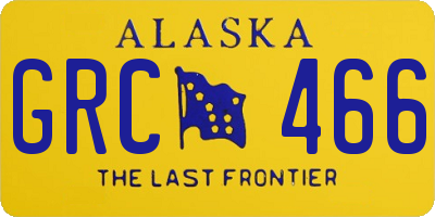 AK license plate GRC466