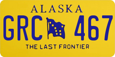 AK license plate GRC467