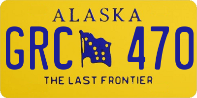 AK license plate GRC470