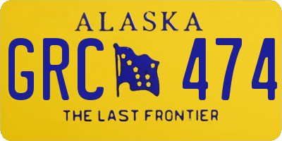 AK license plate GRC474