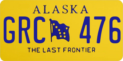AK license plate GRC476