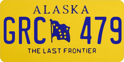 AK license plate GRC479