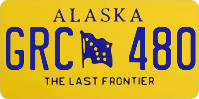 AK license plate GRC480
