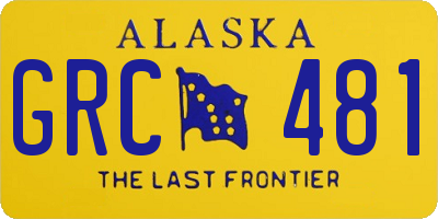 AK license plate GRC481