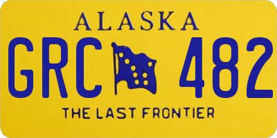 AK license plate GRC482