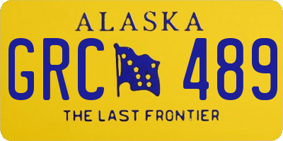 AK license plate GRC489