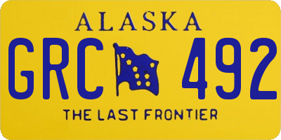AK license plate GRC492